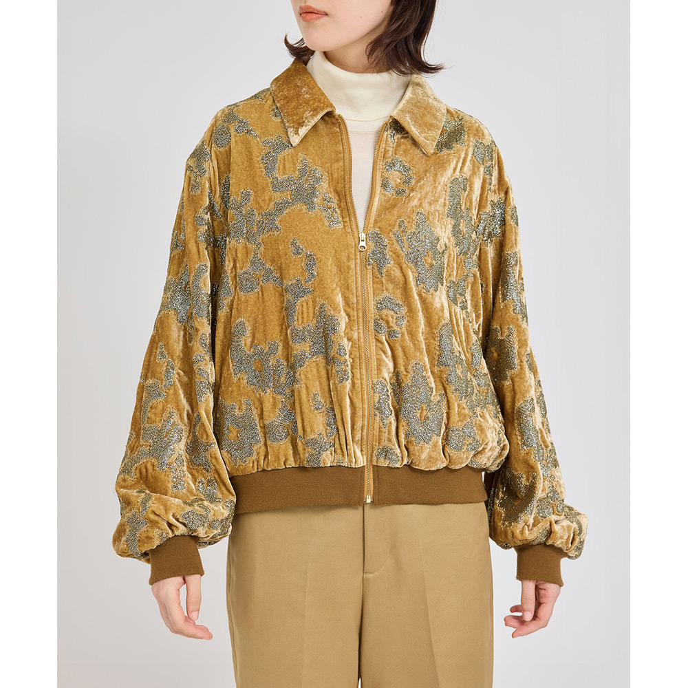 スパンコールベロアZIP-UPブルゾン