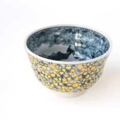 山水山吹文 飯茶碗〈1個〉京焼・清水焼