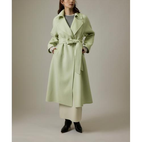 ラムウールリバーロングコート 36→38