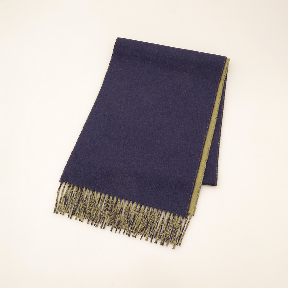 ＜有名ブランド＞カシミヤリバーシブルマフラー