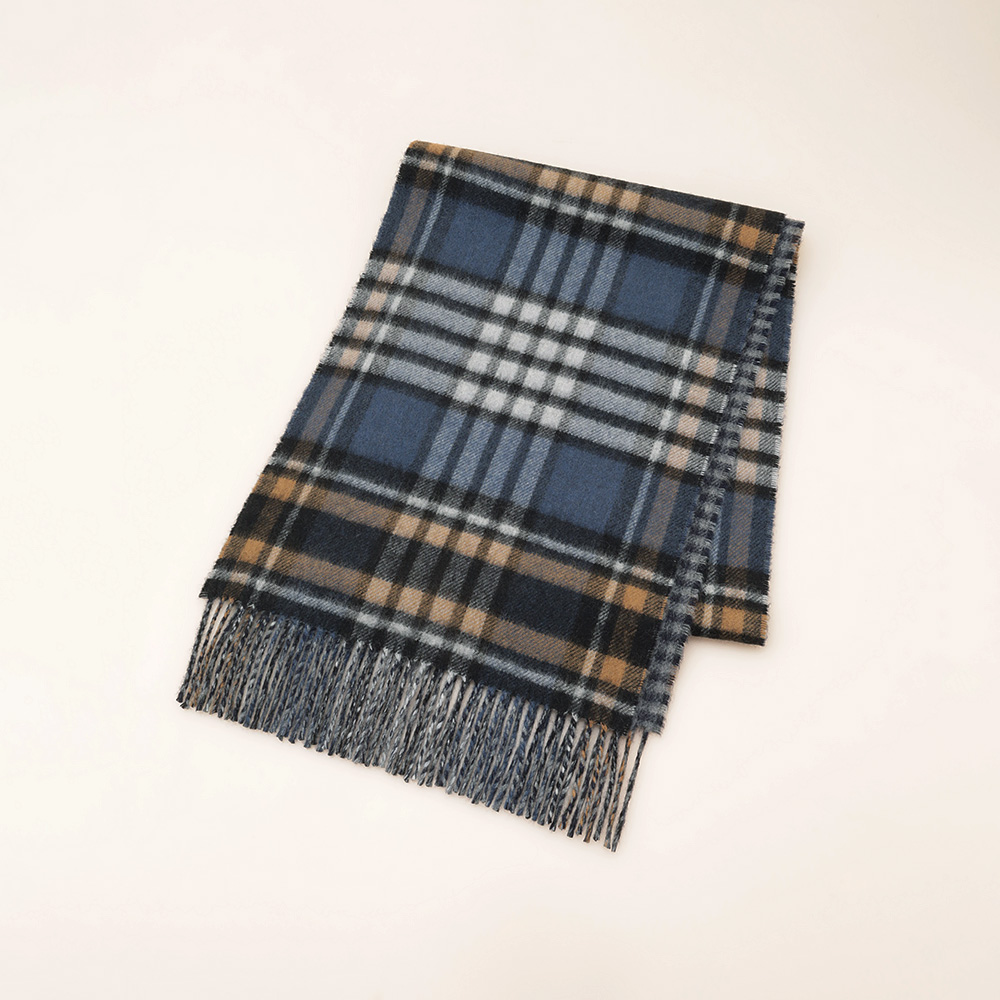 ＜有名ブランド＞カシミヤリバーシブルマフラー