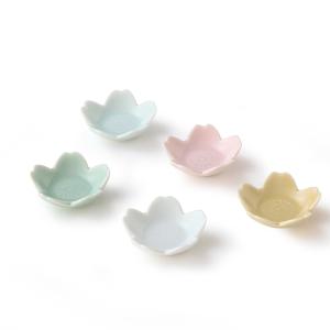 さくら 箸置豆皿〈5個〉 波佐見焼