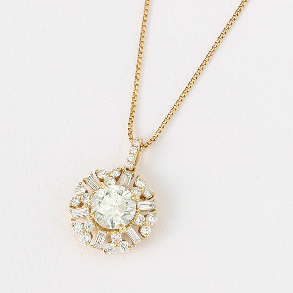 K18PGダイヤモンドペンダント