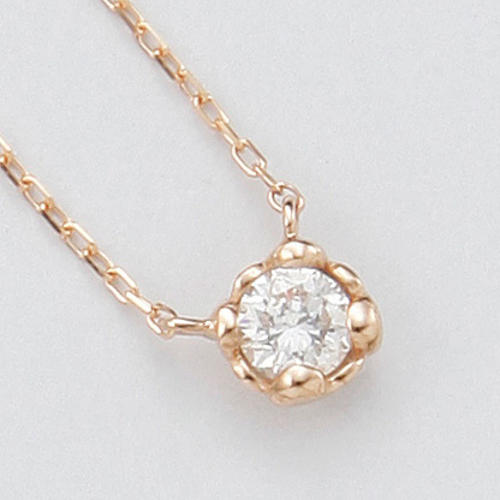 ダイヤモンドペンダント/ネックレス 一粒 K18 イエローゴールド 0.1ct