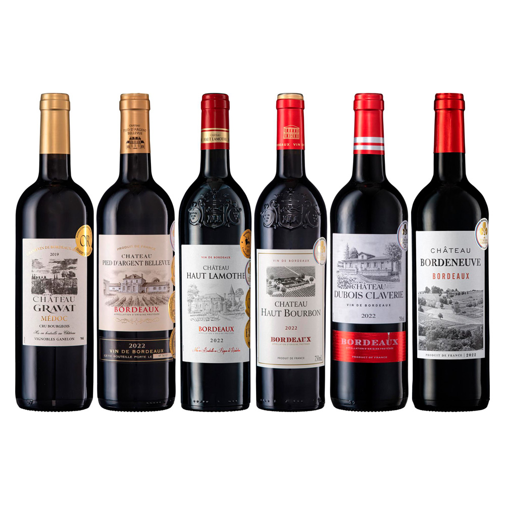 クルブルジョワ含むフランス・ボルドー全て当たり年金賞赤ワイン6本セット
