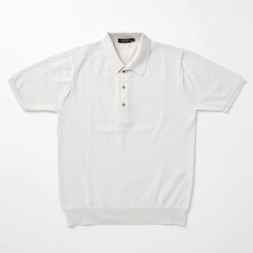 【オンライン限定】半袖ポロセーター(和紙混合)M→L