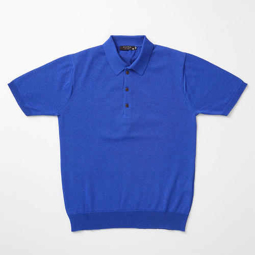 【オンライン限定】半袖ポロセーター(和紙混合)M→L