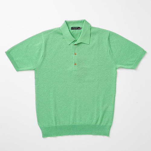 【オンライン限定】半袖ポロセーター(和紙混合)M→L