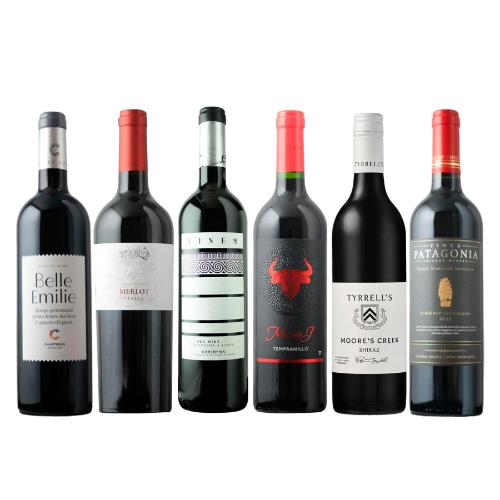 世界の赤ワイン飲みくらべ6本セット