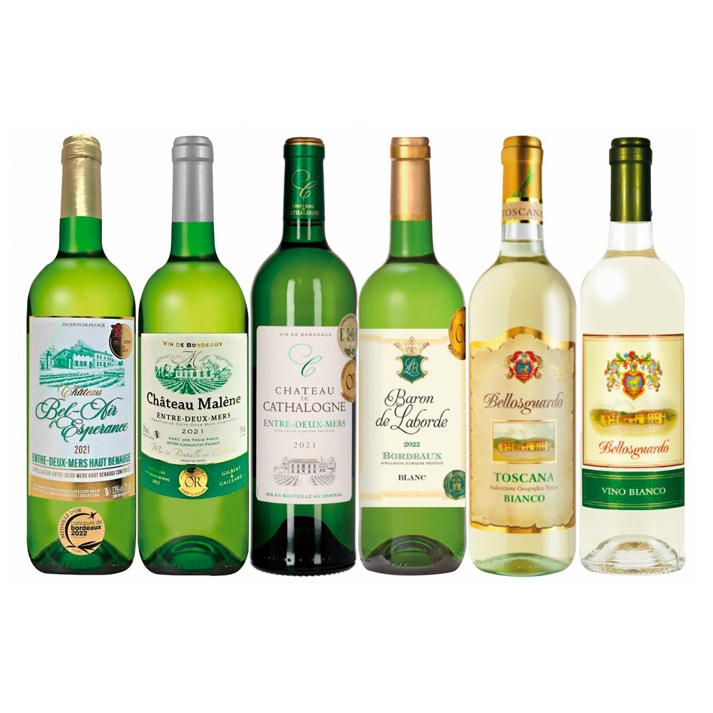格上入りフランスボルドー金賞受賞白ワイン＆イタリア白ワイン6本セット