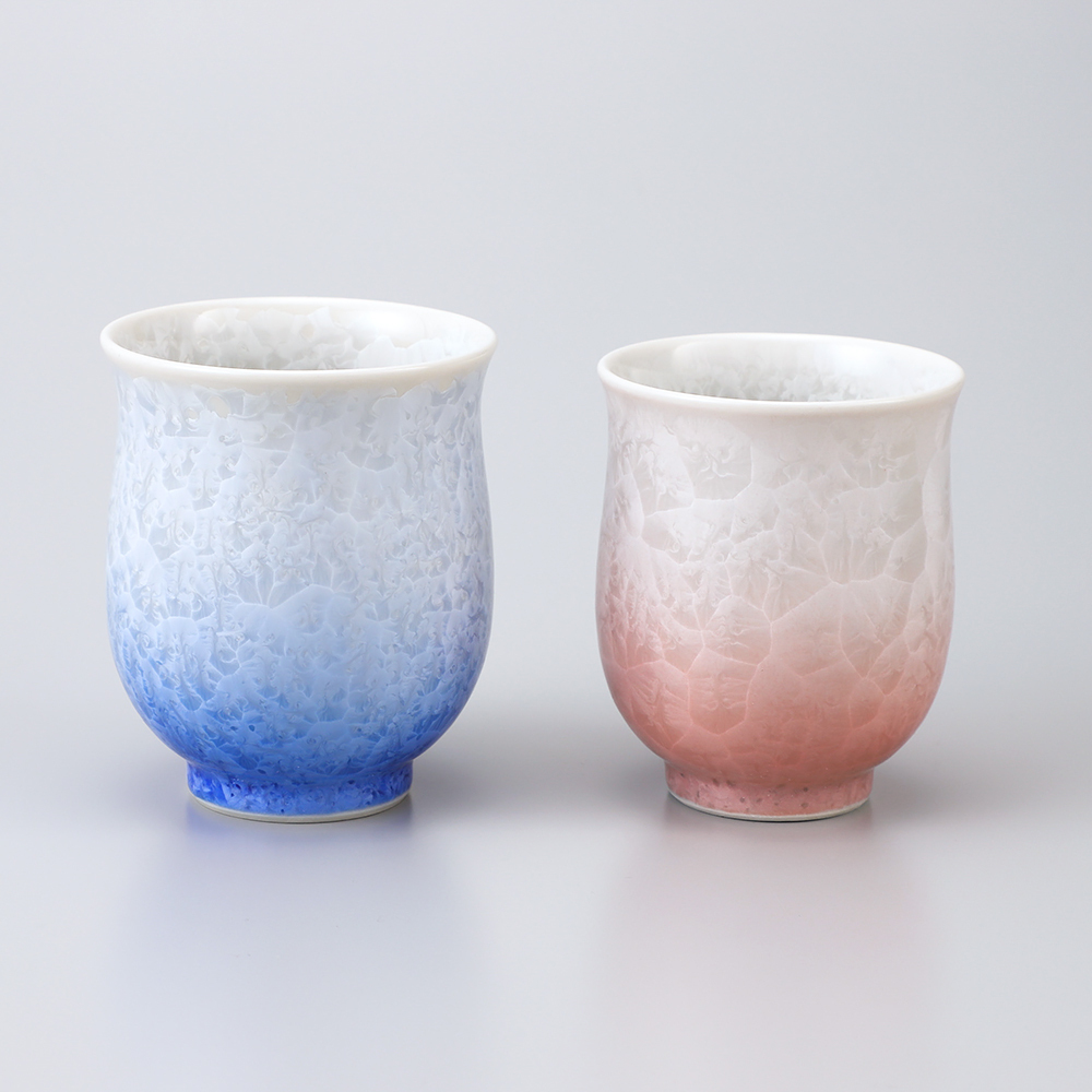 木造 清水焼 花結晶 ぐい呑五色揃 トウア827