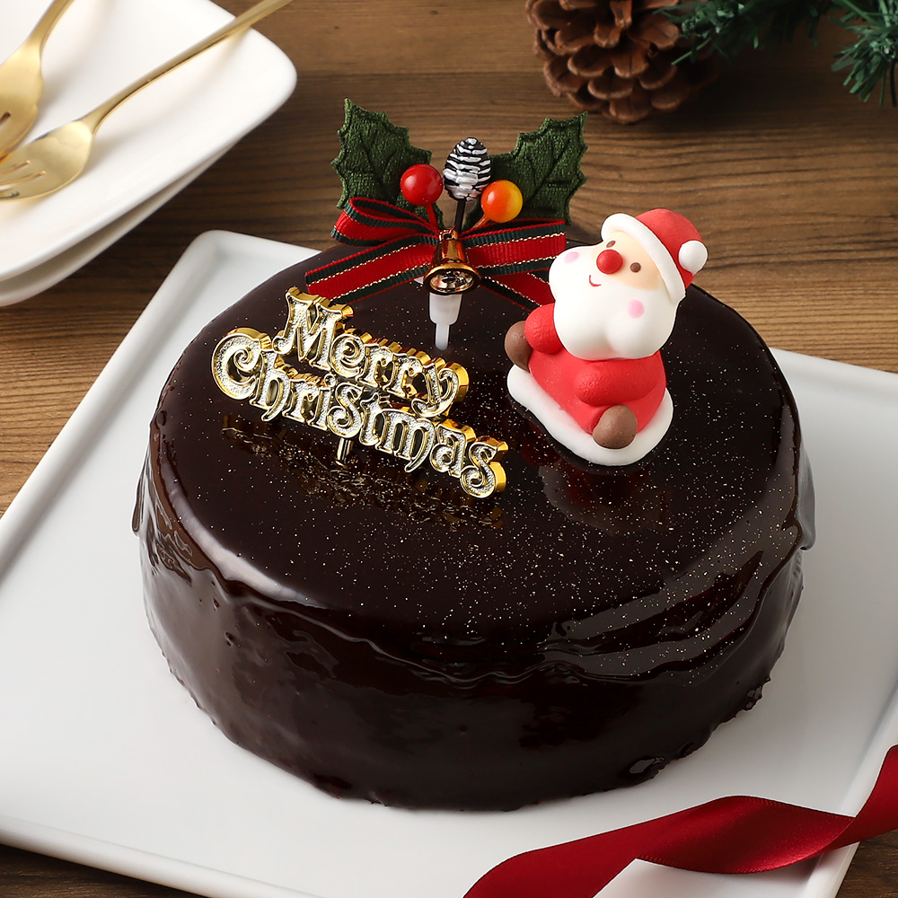 クリスマスのチョコレートケーキ5号