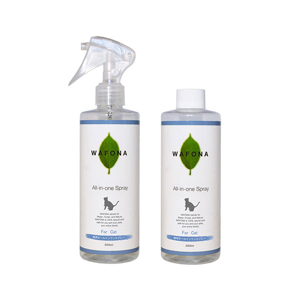 ＜猫用＞オールインワンスプレーノズル付き300ml・付け替えボトル300ml