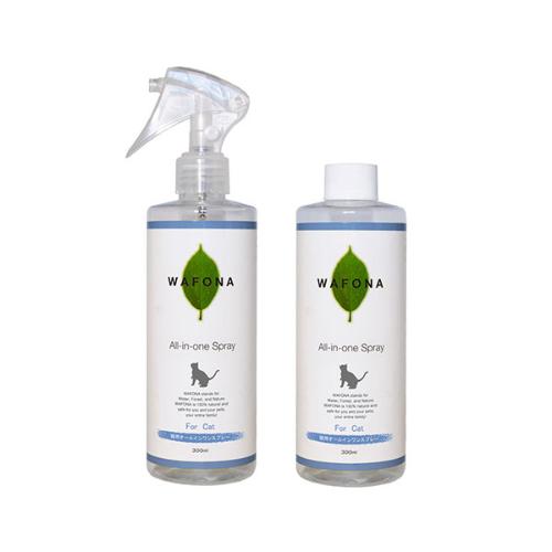 ＜猫用＞オールインワンスプレーノズル付き300ml・付け替えボトル300ml