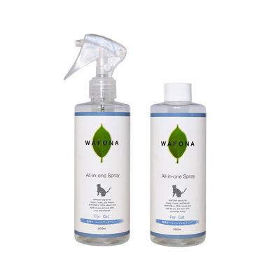 ＜猫用＞オールインワンスプレーノズル付き300ml・付け替えボトル300ml