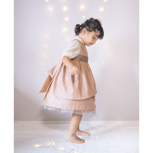 ドレスエプロン ピンクゴールド（キッズ）