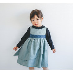 ドレスエプロン オリーブグリーン(キッズ)