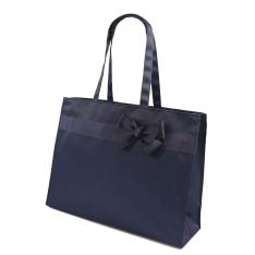 横型トートバッグ（リボンブローチ付き）