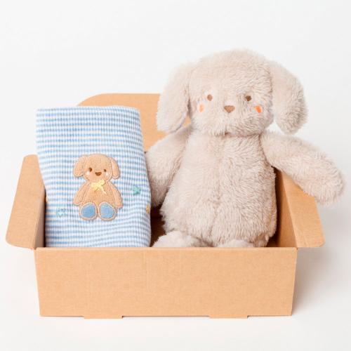 子犬のぬいぐるみ＆スタイ・ギフトセット