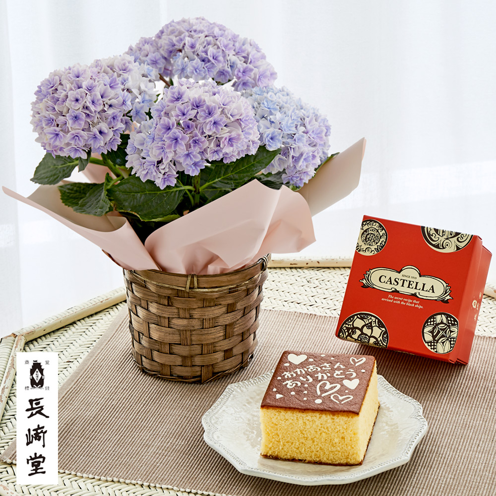 生花あじさい ﾌﾟﾘﾝｾｽｼｬｰﾛｯﾄ 長崎堂ｶｽﾃｰﾗ 商品詳細 高島屋オンラインストア