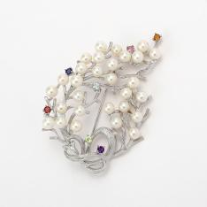 Sv淡水パールブローチ