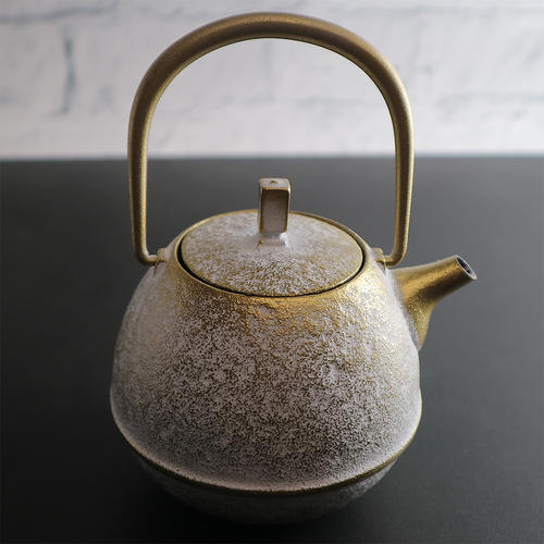 南部鉄急須 Egg 小 champagne(白金色)