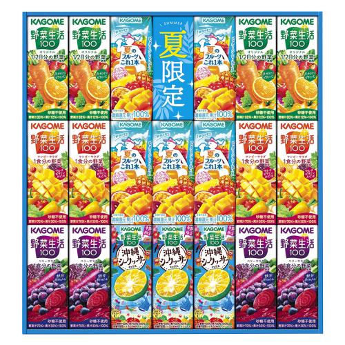 〈カゴメ〉すこやかサマーバラエティギフト紙容器×2箱セット