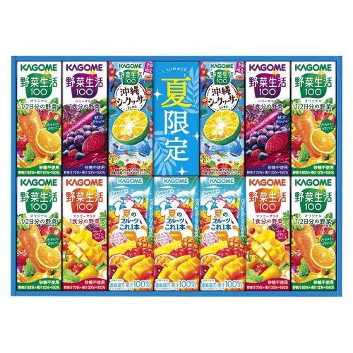 〈カゴメ〉すこやかサマーバラエティギフト紙容器×3箱セット