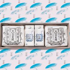 伝統の手延べ麺 大門素麺2袋と専用つゆ2本の詰合せ