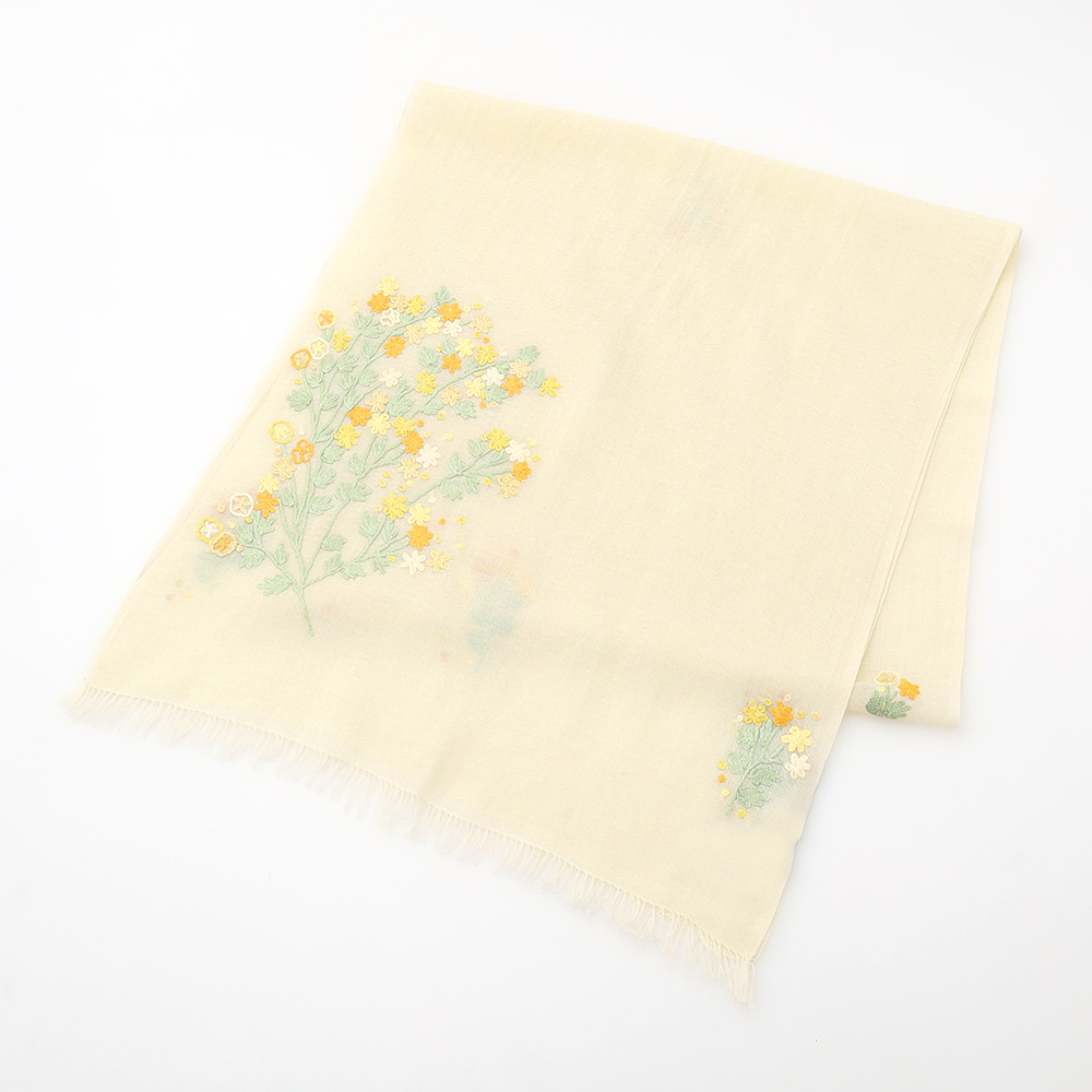 アリー手刺しゅうストール