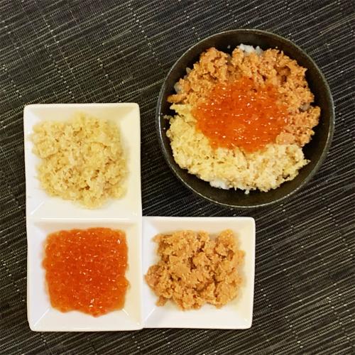 いくら醤油漬と海鮮フレークセット