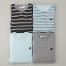 婦人長袖ミニ裏毛丸首ルームウェア2点セット M→L