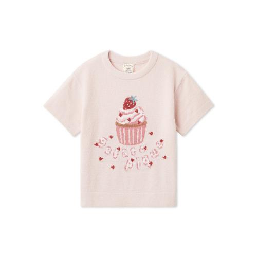 ［KIDS］エアリーモコモチーフジャガードプルオーバー 90→120cm