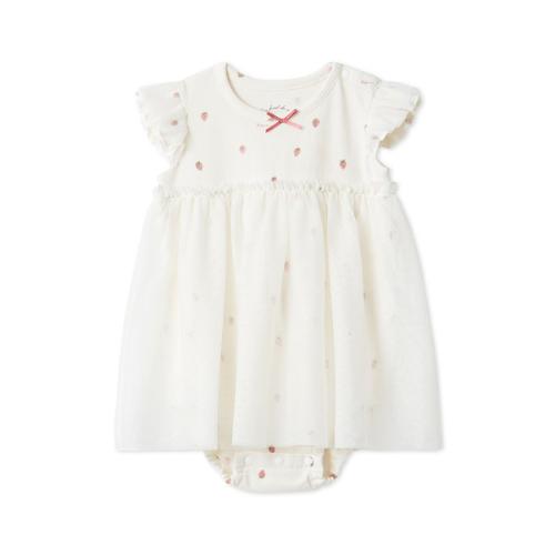 ［BABY］ストロベリー柄チュールロンパース 70→80cm