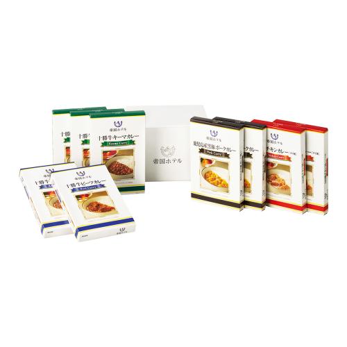 〈帝国ホテル〉十勝牛・日向鶏・鹿児島産黒豚カレーセット
