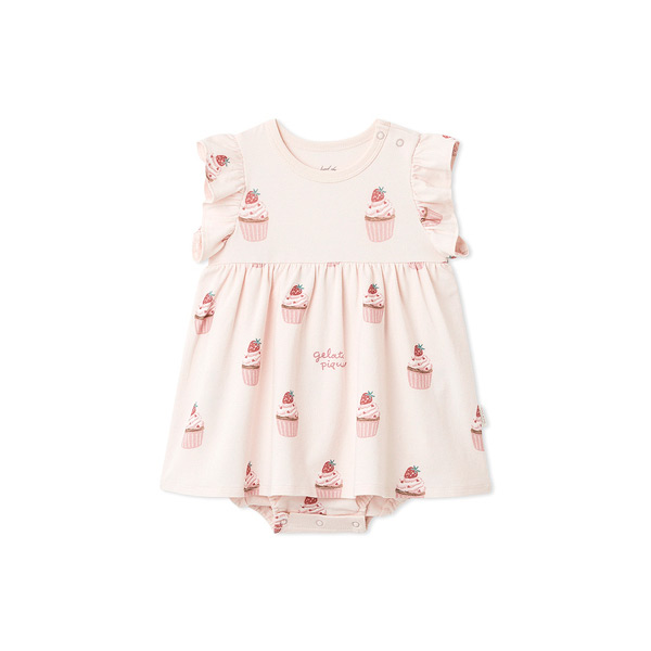 ［BABY］カップケーキ柄ロンパース 70→80cm