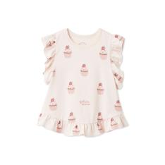 ［KIDS］カップケーキ柄Tシャツ 90→120cm