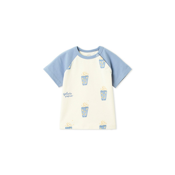 ［BABY］ポップコーン柄半袖Tシャツ
