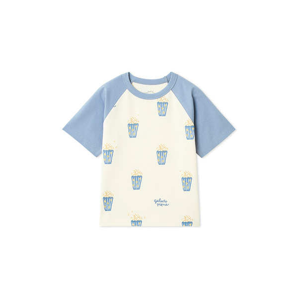 ［KIDS］ポップコーン柄半袖Tシャツ 90→120cm