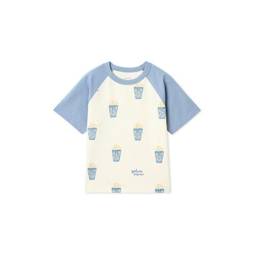 ［KIDS］ポップコーン柄半袖Tシャツ 90→120cm