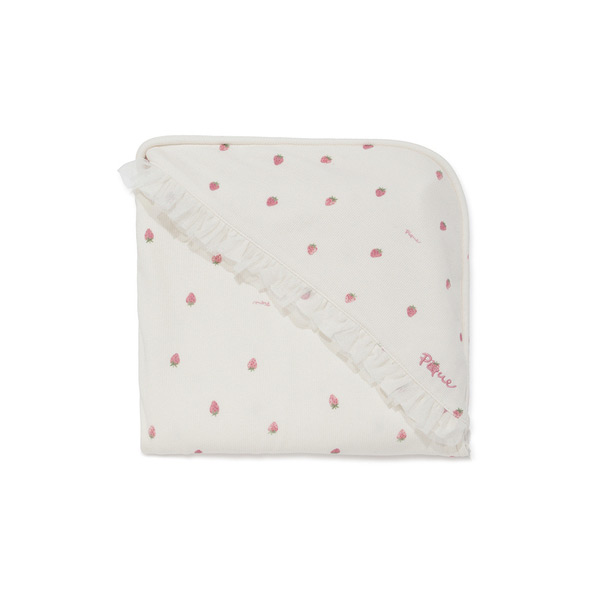 ［KIDS］ストロベリー柄チュールブランケット