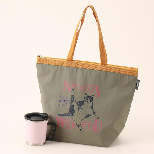 ネコット保冷トートバッグ＋サーモマグ（ダブルマグ）