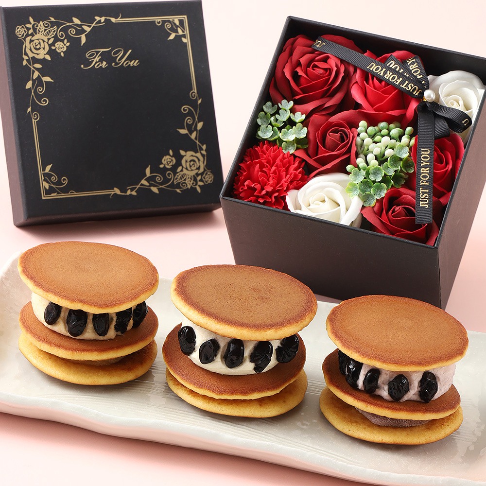 【母の日】ソープフラワー＆お芋さんと黒豆の絶品どらB