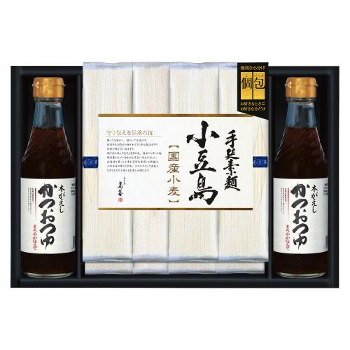 〈島善〉小豆島手延素麺（北海道産小麦100％）・つゆ詰合せ