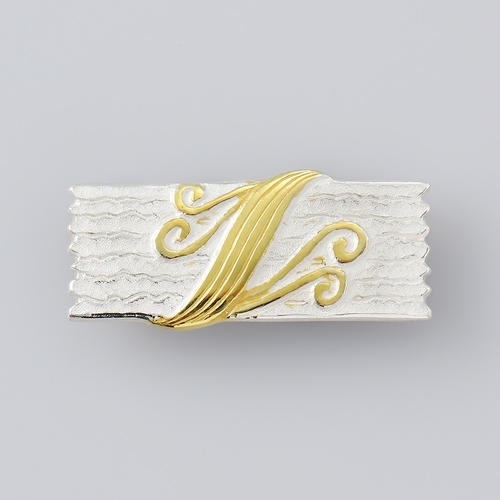 <小川真之助>帯留 流水