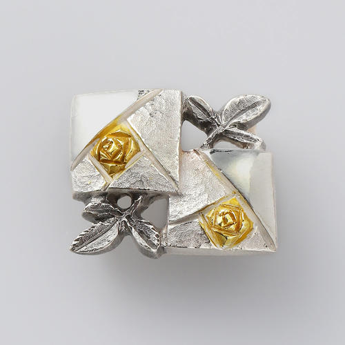 <小川真之助>帯留 ばら