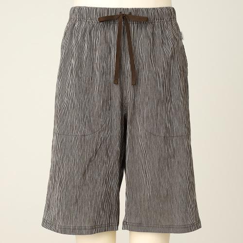 高島ちぢみよろけストライプ ハーフパンツ(前閉じ) M→L