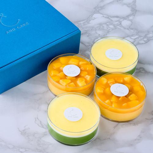 ゆず抹茶プリン&マンゴープリン 4P