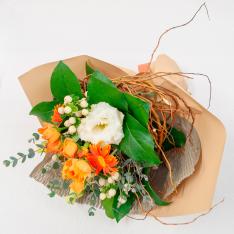 生花ブーケ オレンジ