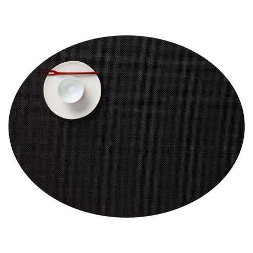 ランチョンマットオーバル　Mini Basketweave（Black）　1枚（ギフト箱なし）／2枚組（ギフト箱入り）／4枚組（ギフト箱入り）／6枚組（ギフト箱入り）